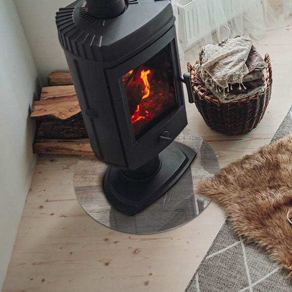 Protector de suelo para estufas Textura de madera clara