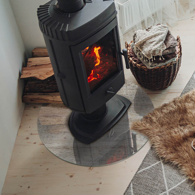 Protector de suelo para estufas Textura de madera clara