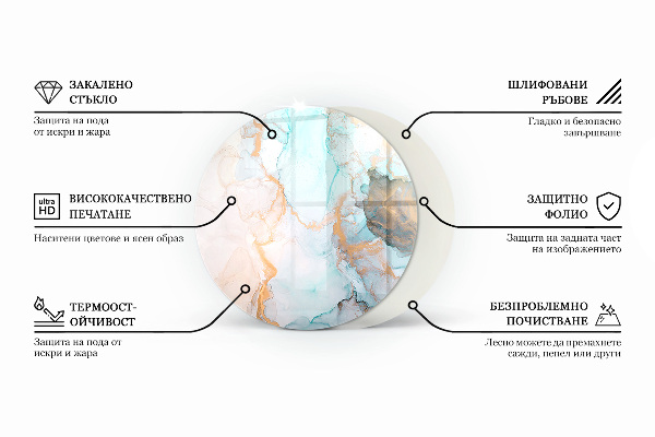 Placa de protección para estufa Textura de hormigón crudo