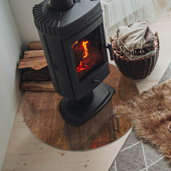 Placa de protección para estufa Textura de óxido en el metal