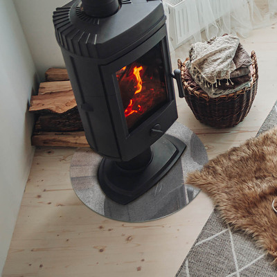 Protector de suelo para estufas Textura de hormigón crudo