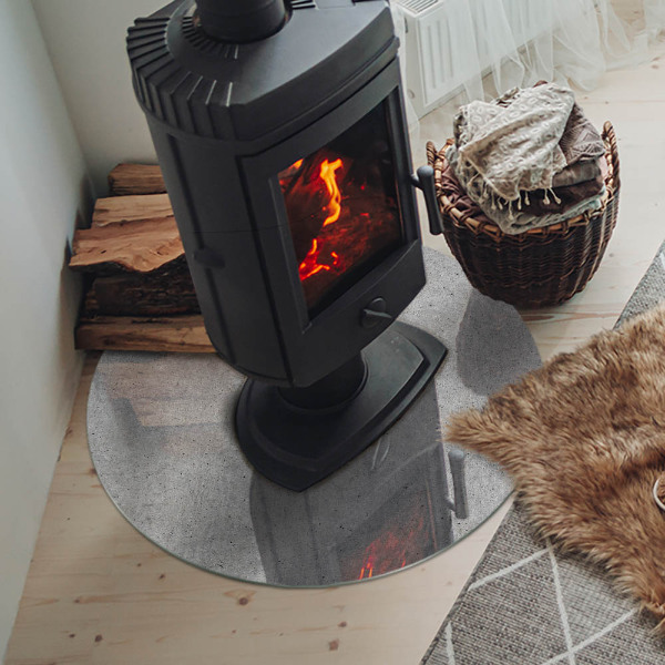 Protector de suelo para estufas Textura de hormigón crudo