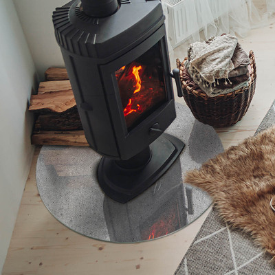 Protector de suelo para estufas Textura de hormigón crudo