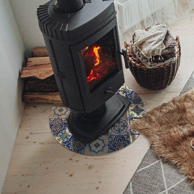 Placa de protección para estufa Patrón de mosaico con flores
