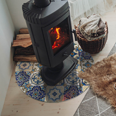 Placa de protección para estufa Patrón de mosaico con flores