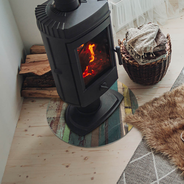 Szyba pod kominek Deski w różnych odcieniach