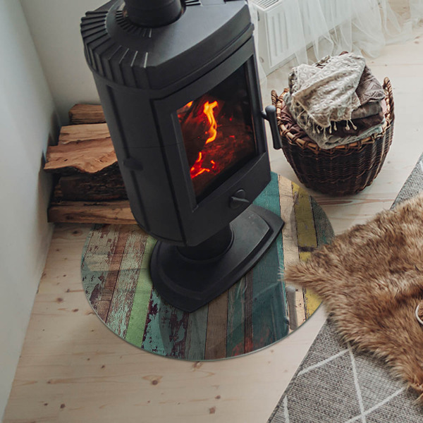 Szyba pod kominek Deski w różnych odcieniach