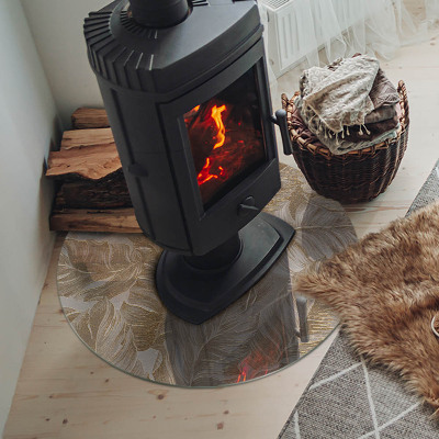 Placa de protección para estufa Hojas en patrones sutiles