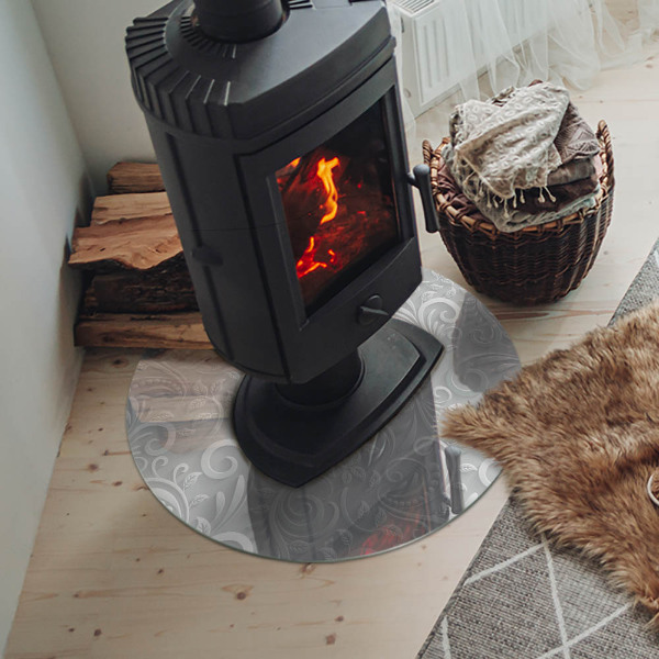 Protector de suelo para estufas Elegante patrón de planta