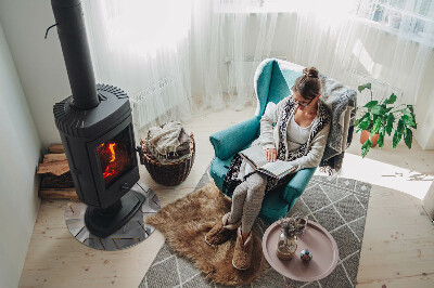 Protector de suelo para estufas Patrón geométrico 3D