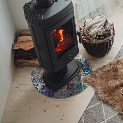 Placa de protección para estufa Patrones de mosaico en azulejos