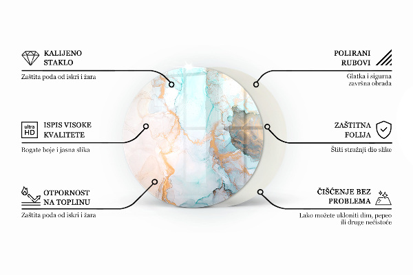 Placa de protección para estufa Patrones de mosaico en azulejos