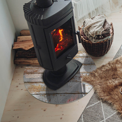 Protector de suelo para estufas Tabla de madera dañada