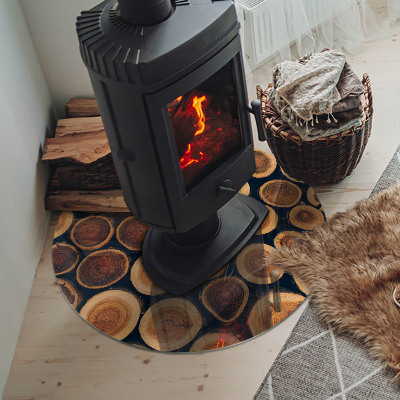 Placa de protección para estufa Caja con madera cortada