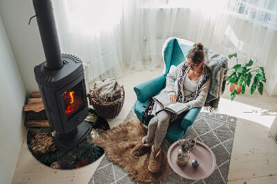 Protector de suelo para estufas Patrón floral con mariposas