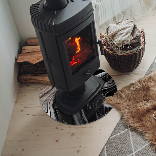 Placa de protección para estufa Ondas y líneas abstractas