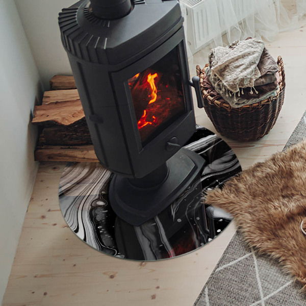 Placa de protección para estufa Ondas y líneas abstractas