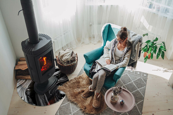 Placa de protección para estufa Ondas y líneas abstractas