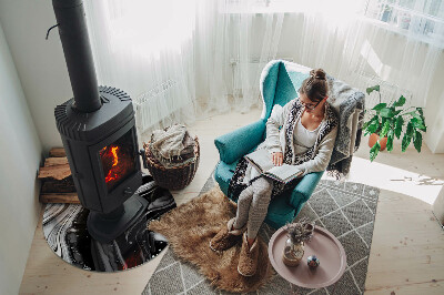 Placa de protección para estufa Ondas y líneas abstractas