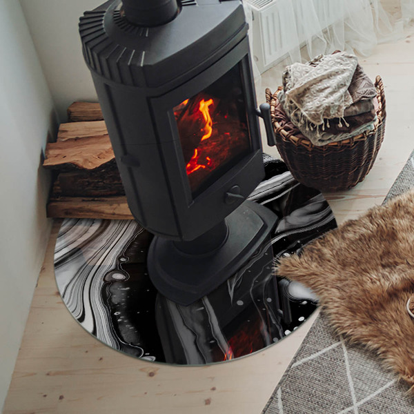 Placa de protección para estufa Ondas y líneas abstractas