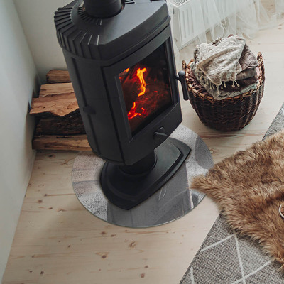 Protector de suelo para estufas Textura de hormigón crudo