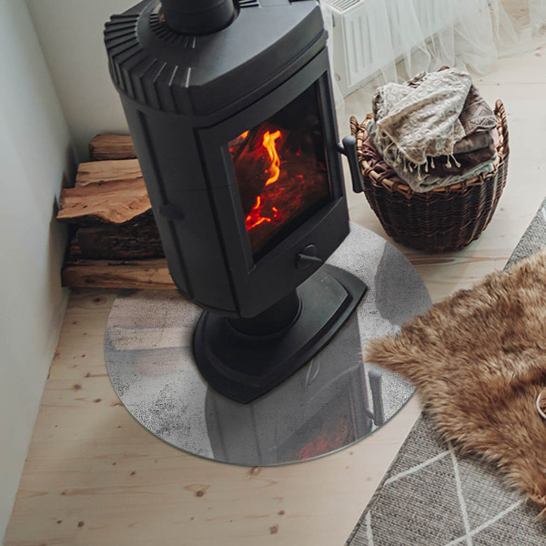 Protector de suelo para estufas Textura de hormigón crudo