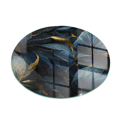 Placa de protección para estufa Hojas elegantes en textura.