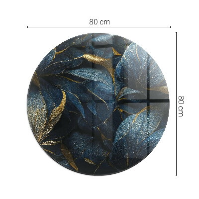 Placa de protección para estufa Hojas elegantes en textura.