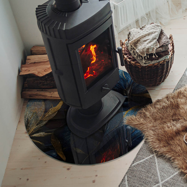 Placa de protección para estufa Hojas elegantes en textura.