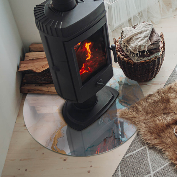 Protector de suelo para estufas Patrón fluido abstracto