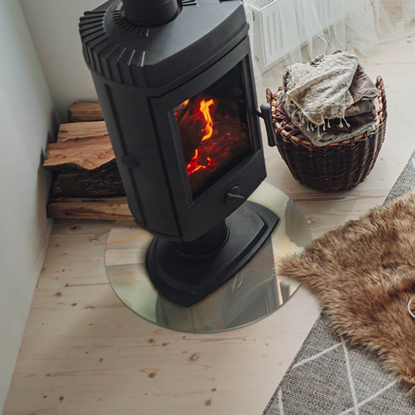 Szyba pod kominek Abstrakcyjny wzór marmuru