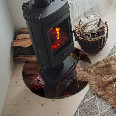 Protector de suelo para estufas Ramo de flores en detalle