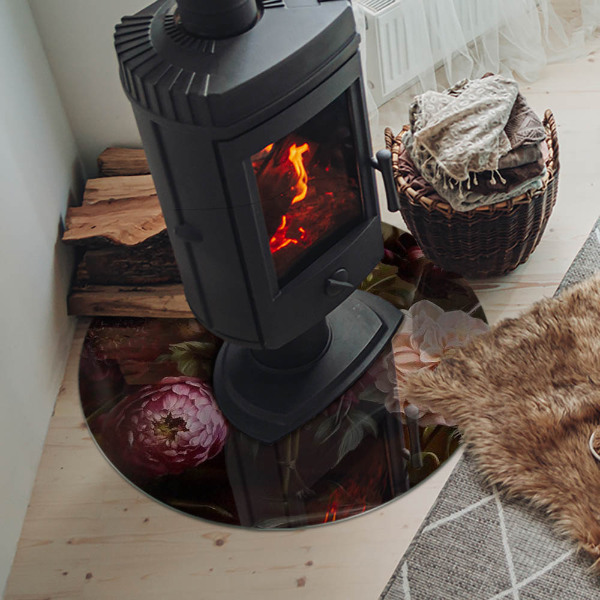 Protector de suelo para estufas Ramo de flores en detalle