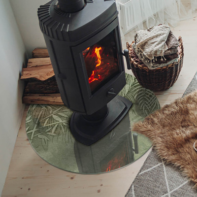 Protector de suelo para estufas Hojas tropicales al fondo