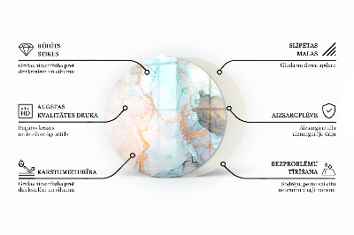 Placa de protección para estufa Delicado patrón de mármol