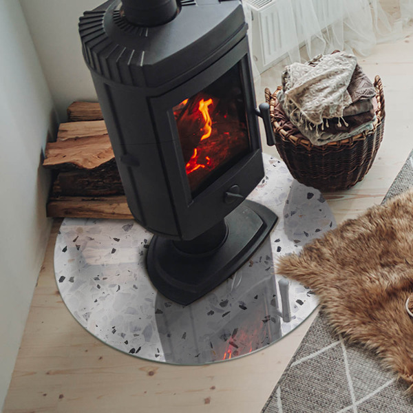 Placa de protección para estufa Patrón de piedra con partículas