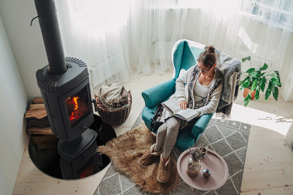 Protector de suelo para estufas Color grafito oscuro