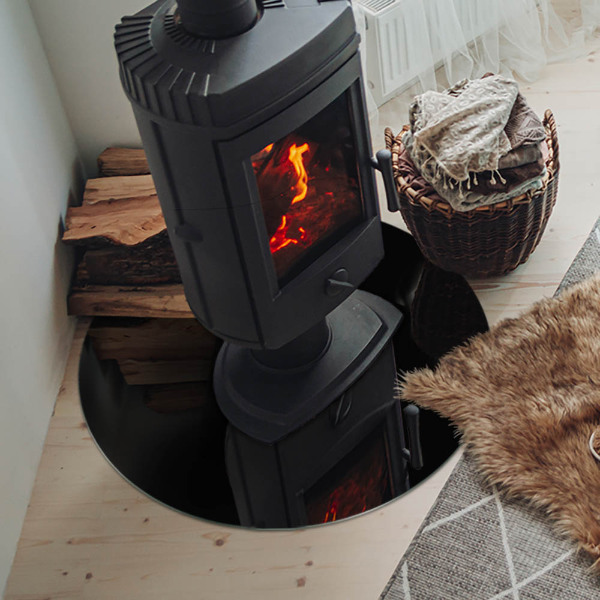 Protector de suelo para estufas Color grafito oscuro