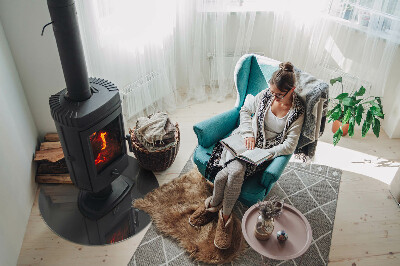 Protector de suelo para estufas Color: Gris-marrón