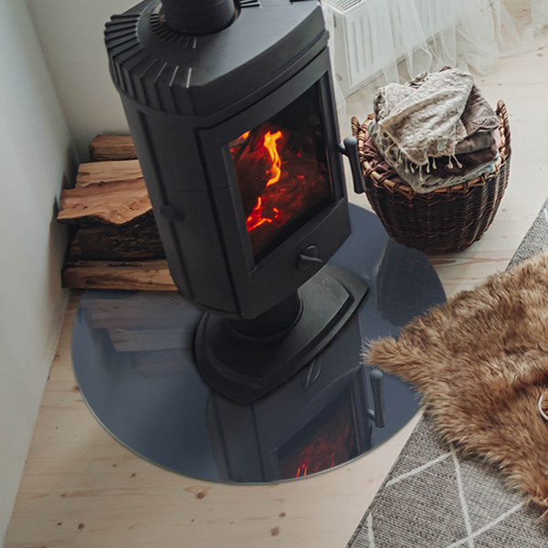 Szkło pod kominek Kolor Ciemnoniebieski