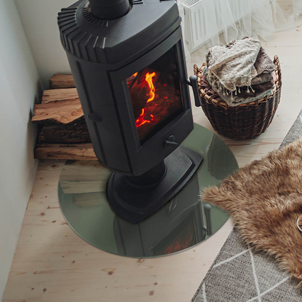 Placa de protección para estufa Color oliva