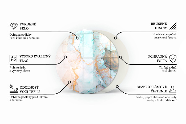 Szyba pod kominek Kolor Oliwkowy