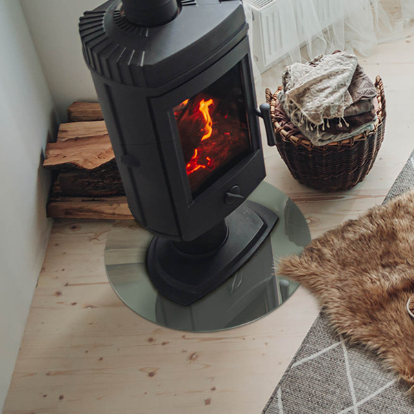 Szyba pod kominek Kolor szaro-zielony