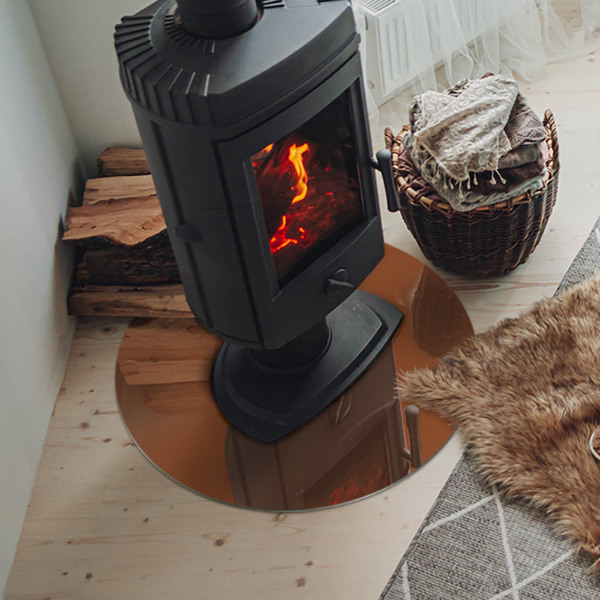 Placa de protección para estufa Color marrón