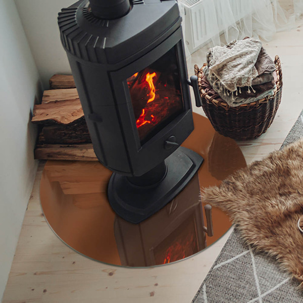 Placa de protección para estufa Color marrón