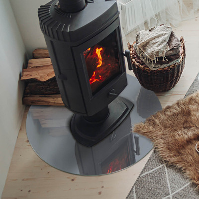 Szkło pod kominek Kolor Szary