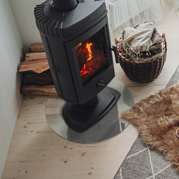 Szkło pod kominek Kolor Szaro-zielony