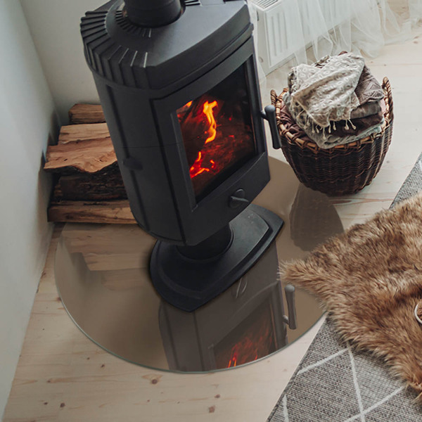 Protector de suelo para estufas Color marrón