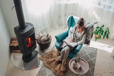 Protector de suelo para estufas Color crema claro