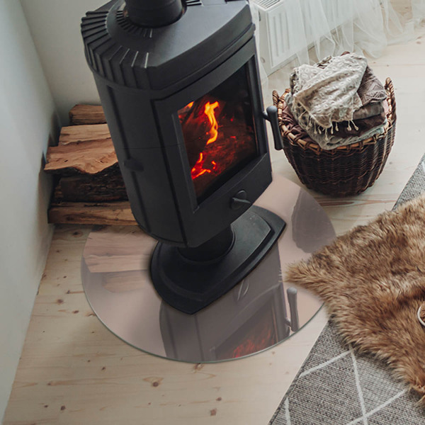 Protector de suelo para estufas Color marrón claro